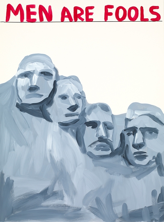 men are fools_david shrigley_painting